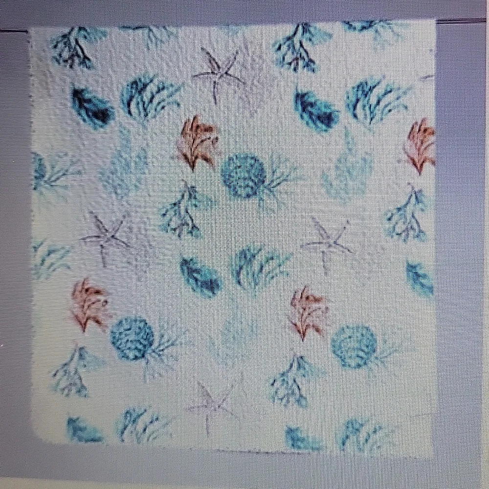 Great Bay Home Key West Quilt Set aqua white background shells starfish F/Q New…